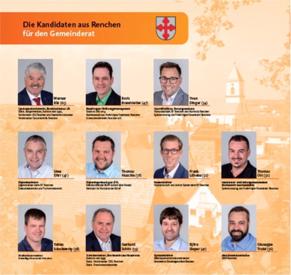 CDU Kandidaten GDR 1 Renchen 2019