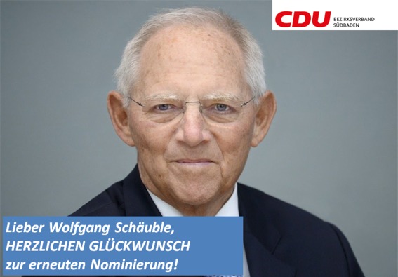 Dr. Wolfgang Schäuble ist unser Kandidat